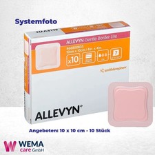 ALLEVYN Gentle Border Lite 10x10 cm Schaumverb., 10 St PZN 09431227