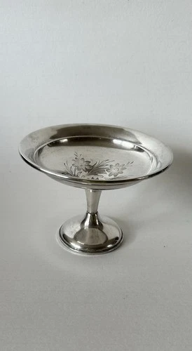 Vintage Reed & Barton Sterling Silver Ornate Floral Compote Dish