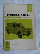 Operators Manual 5 & 7 cwt Thames Vans 1961, Published by Ford Motor Co Ltd