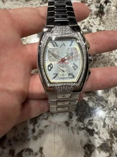 Vintage Techno Marine Techno Aqua Diamond White MOP Chronograph Watch