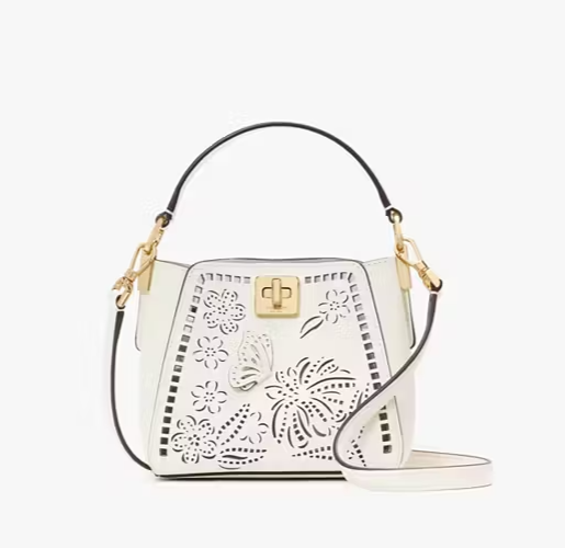 Kate Spade Phoebe Perforated Mini Top Handle Butterfly Purse 🦋 NWT