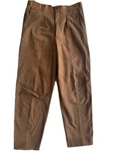 Vintage Pelle Studio Leather Pants Mens 32 Brown Western Pleated Motorcycle