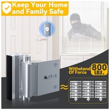 Silver Security Door Locks 4 Pack