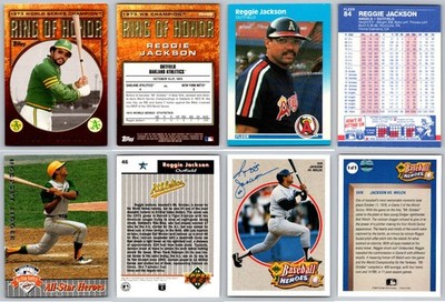 Reggie Jackson 4 Card Lot - New York Yankees / Oakland A's / Mr. October! HOF