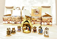 Vtg Miniature Wee Forest Folk Mouse Figurines Nativity Scene Characters Preowned