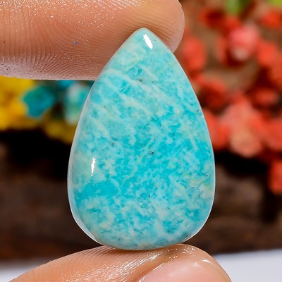 Natural Amazonite Pear Shape Cabochon Loose Gemstone 22 Ct. 27X18X5 mm