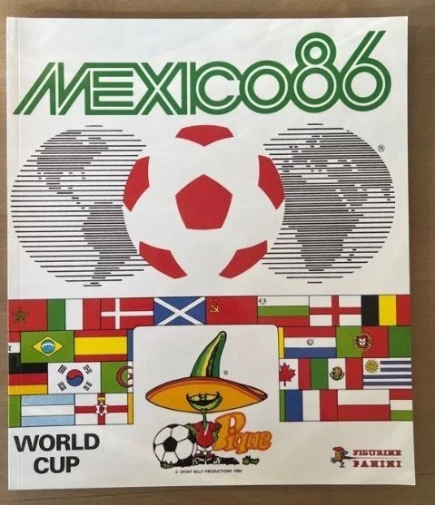 Fanion Recto-verso Coupe Du Monde Mexique 86 - Collection Complète - 8x10 Cm
