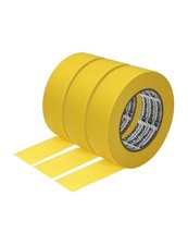 Professional Auto Body Painters Tape, Yellow, 1.41in x 60 yards/3 Rolls, Heat...