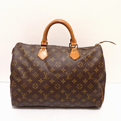 Louis Vuitton Monogram Speedy 35 Purse Bag M41524 Brown Pre-Owned VI8903