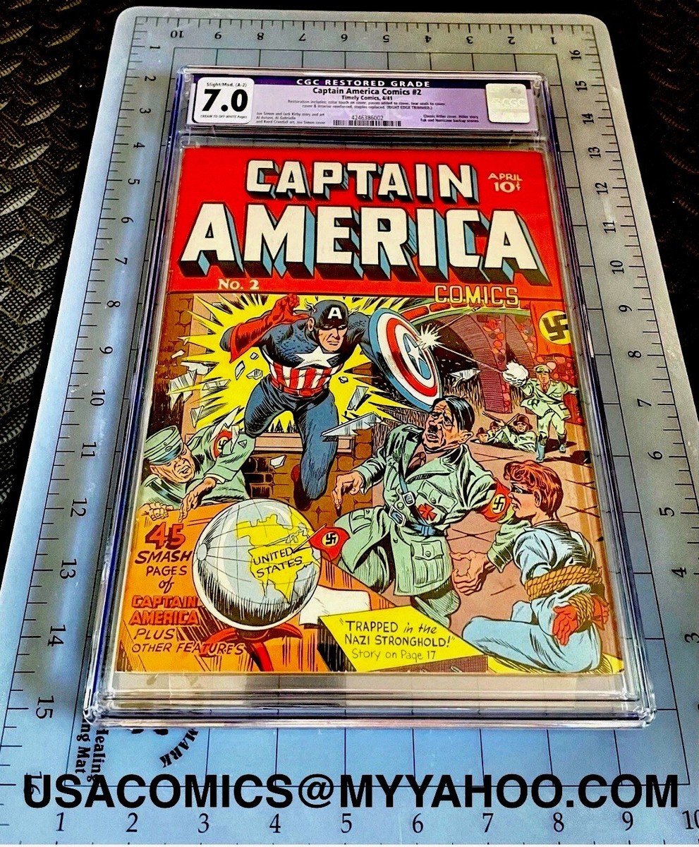 ⭐️ Captain America Comics #2,1941 CGC 7.0 VF Stunning🙌Iconic