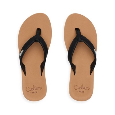Reef Baja Sands Damen Zehentrenner Sandalen Schwarz/Tan NEU