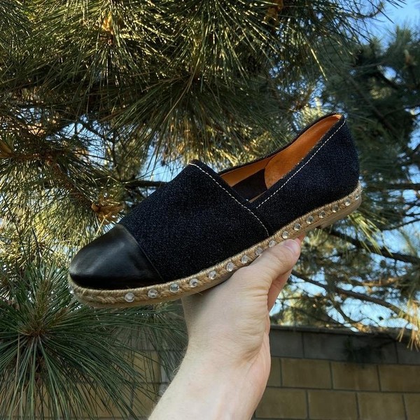Women Guglielmo Rott Espadrilles Black Leather 40
