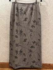 Vintage Grey Floral Maxi Skirt