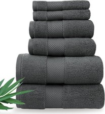 Ultra Soft  Plush Viscose from Bamboo Bath Towels - 700 Large, Granite Grey