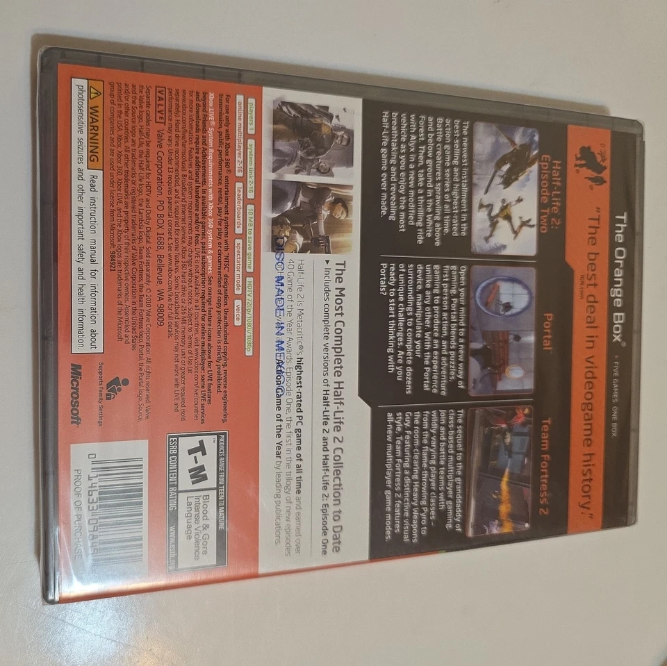 The Orange Box - Microsoft Xbox 360 Platinum Hits New Sealed Half Life 2 - Image 2 of 4