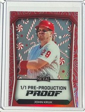 2024 Leaf Happy Holidays John Kruk Prismatic Candy Cane Proof 1/1