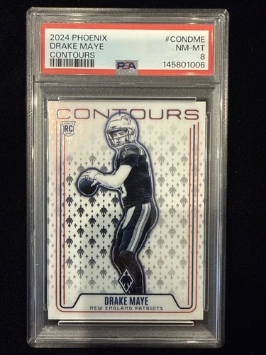 2024 Phoenix Drake Maye RC PSA 8 Rookie Contours Insert #CONDME MVP