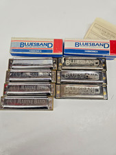 Vtg M. Hohner Marine Band  Blues Band Harmonics Made in Germany C, D  G Cords
