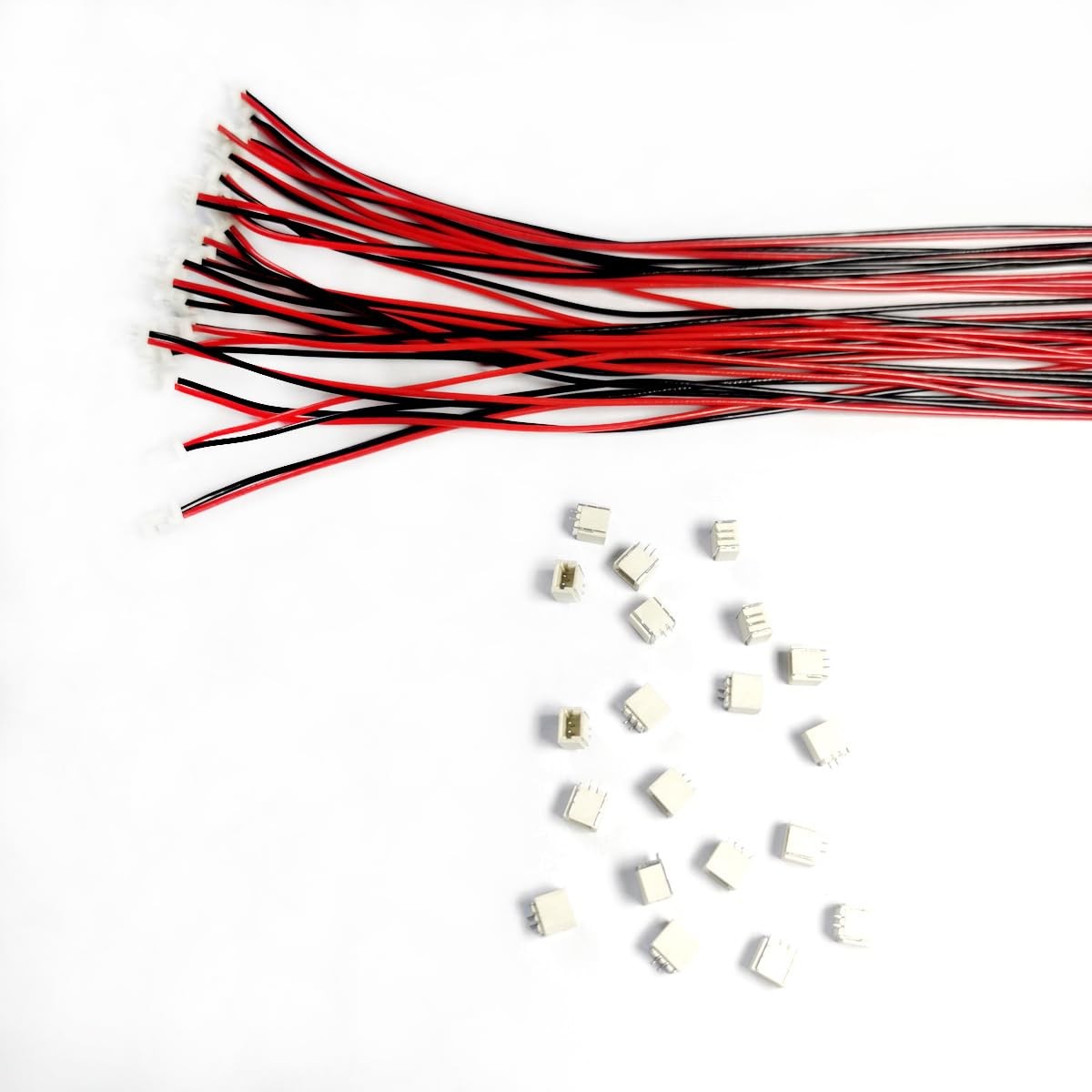 20 Sets JST SH 1.0mm 2-Pin Male Female Connector Plug with 20cm 28AWG Wire