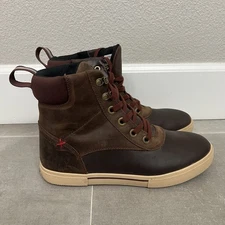 Xtratuf Leather Ankle Deck Boots Womens Size 9.5 Brown Outdoor Lace Up Shoes