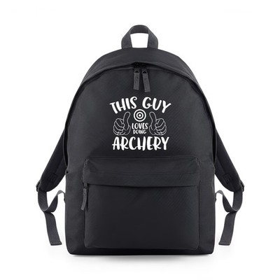 This Guy Loves Doing Archery Rucksack Backpack Study Bag