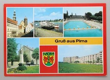 Postkarte - Gruß aus Pirna, Sachsen, Stadtan...
