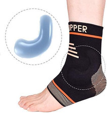 Infused Compression Ankle Brace, Silicone Ankle Sleeve Support, Pain Relief from