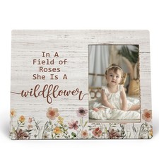 Baby Girl Picture Frame, Gifts for Daughter, In a Field of Roses She Is a Wil...