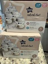 Tommee Tippee Natural Start Baby Bottles 5oz 4pk Anti Colic Leakproof 0-2m