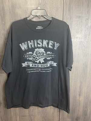 Chris Stapleton Shirt Men's 2XL Black Whiskey and You Country Music NWOT