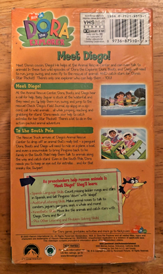 Dora the Explorer - Meet Diego (VHS, 2003) for sale online | eBay