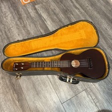 Lehua ukulele 23  W/Hard Case Dark Wood 4 String