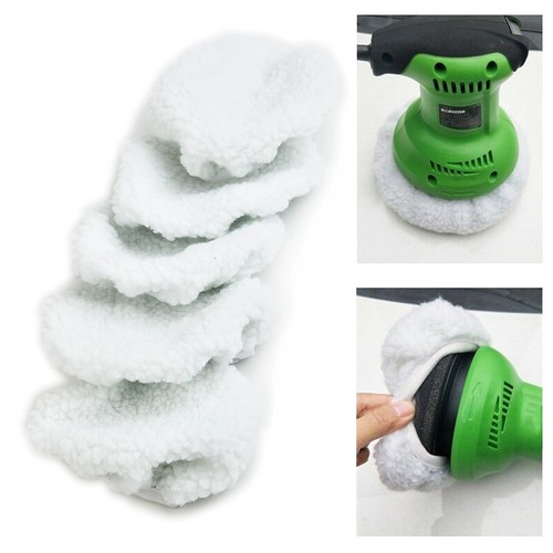 5*-Polishing Bonnet Buffer Pads Set Soft Wool For 5-6 Car Polisher Waxing - Picture 2 of 17