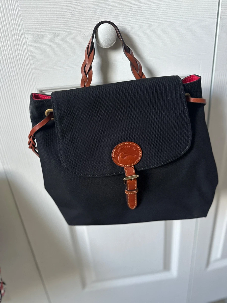 Dooney & Bourke Nylon Flap Backpack Navy Blue Leather Trim Magnetic Closure EUC Nylon Flap Backpack – Dooney & Bourke main image 4