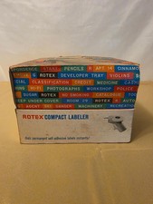 Vtg Rotex Compact Labeler With Extra Tape in original box