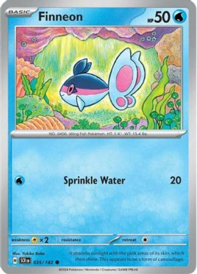 Pokemon Finneon - 035/142 - Common NM-Mint Stellar Crown