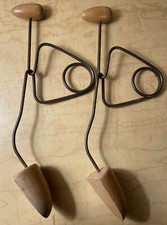 Vintage Shoe Inserts Stretchers Wood  Twisted Metal Unique 10  Long Super Fun