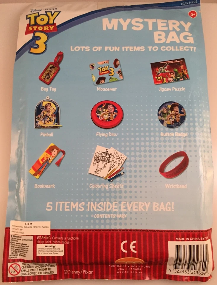 Bolsa Toy Story 3 - 5 artículos sorpresa Foto 2 de 2