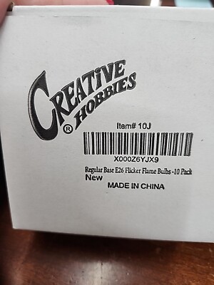 Creative Hobbies 10J Flicker Flame Light Bulb -Flame Shaped, E26 Standard Base