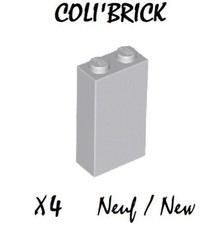 Lego 22886 - 4x Briques / Brick 1x2x3 - Gris Light Bluish Gray - lot kg NEW NEUF