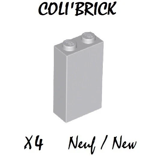 Lego 22886 - 4x Briques / Brick 1x2x3 - Gris Light Bluish Gray - lot kg NEW NEUF