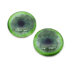 Glass Animal Eyes: 20mm Jade Green Jaguar Glass Eye Jewelry Taxidermy Art