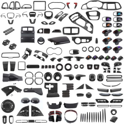 Carbon Fiber Interior Parts Full Decoration Cover Trims for Dodge