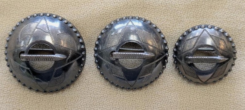 Lot Of 3 Associated Vintage Estonian (Russian?)  Silver Brooches (SVA Maker?)