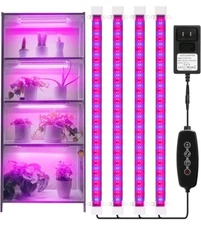 Mosthink Grow Lights for Indoor Plants, 60W LED Grow Light Strips with Auto Time