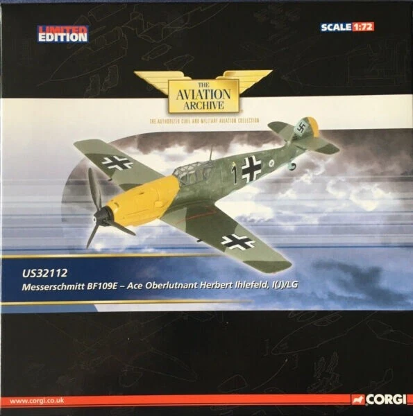 Corgi Messerschmitt BF109E Herbert Ihlefeld 1:72 US32112 New Retired NIB - Image 4 of 4