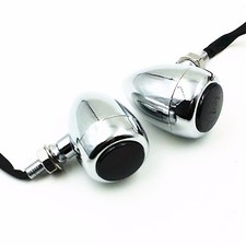 Clignotant Bullet à LED Chrome pour Harley Dyna Sportster Touring Softail