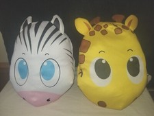 Little Tikes Hand Puppet Plush 8  Zebra  Giraffe, Toy Pretend Play, MINT