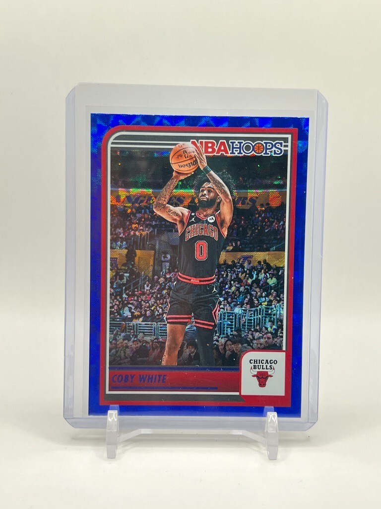 2023-24 Panini NBA Hoops - Hyper Blue #85 Coby White - Chicago Bulls