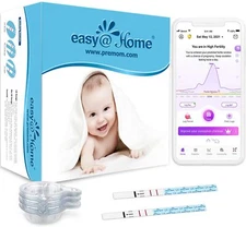 Easy@Home 50 Ovulation LH Tests + 50 Urine Cups – Fertility Predictor Kit